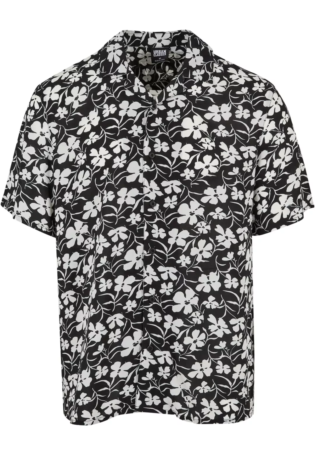 URBAN CLASSICS Kurzarmhemd "Urban Classics Herren Viscose AOP Resort Shirt" günstig online kaufen