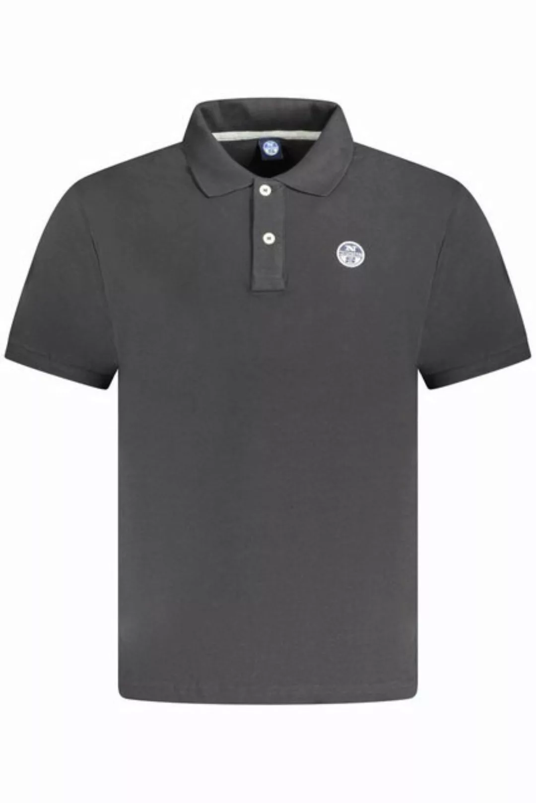 North Sails Poloshirt Herren-Poloshirt Schwarz mit Applikation und Logo - günstig online kaufen