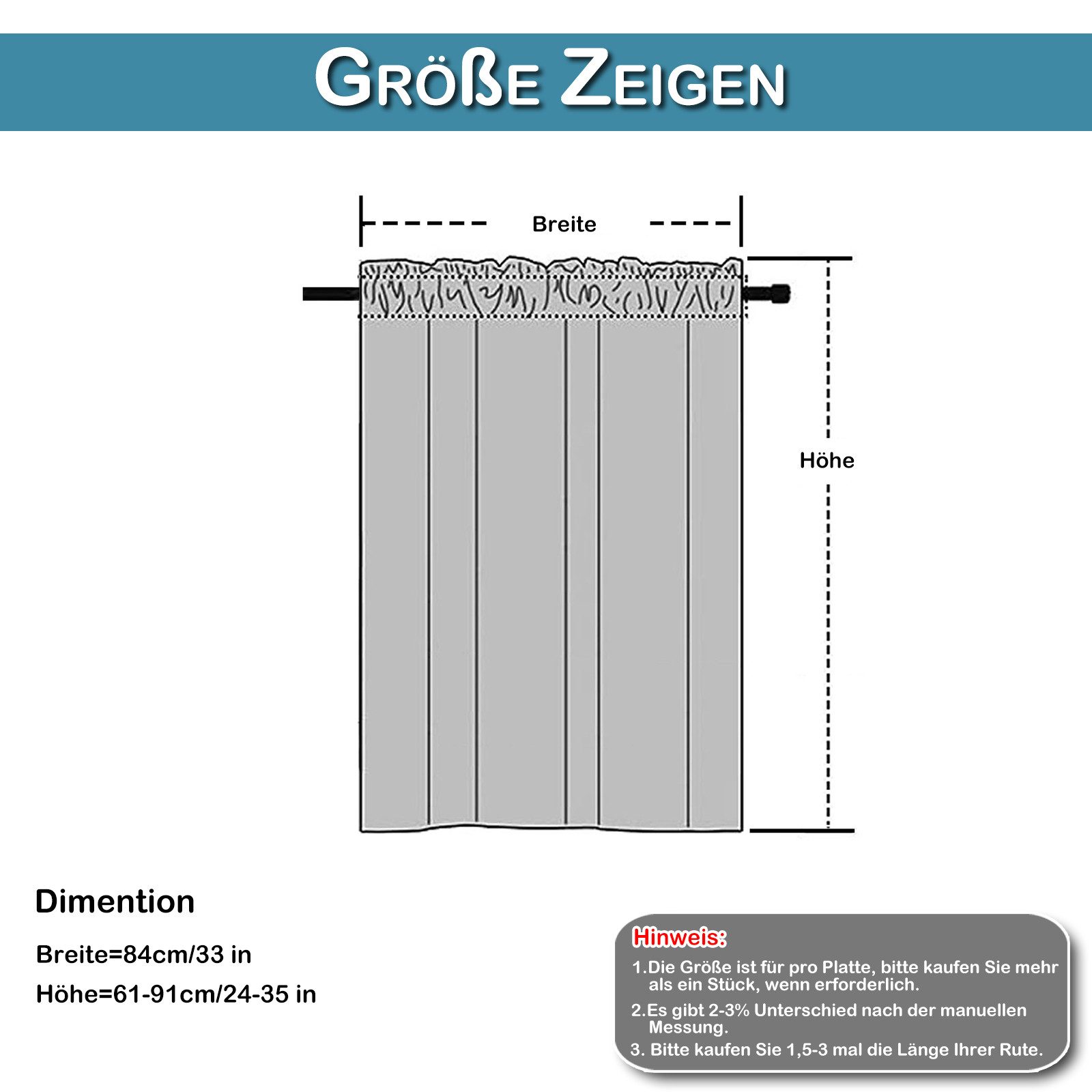 BTTO V&G Scheibengardine Kurzer vorhang Blickdicht günstig online kaufen