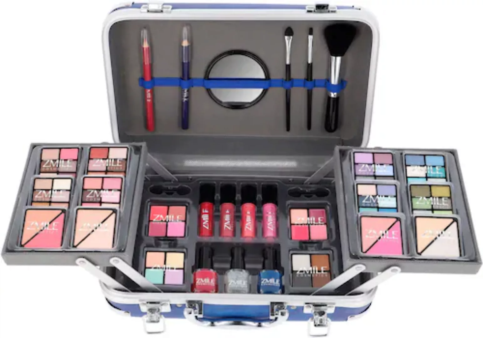 ZMILE COSMETICS Kosmetik-Koffer »'Traveller' blue«, (87 tlg.) günstig online kaufen
