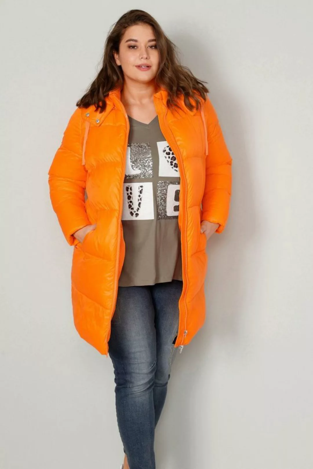 Angel of Style Steppjacke Steppjacke Straight Fit abnehmbare Kapuze günstig online kaufen