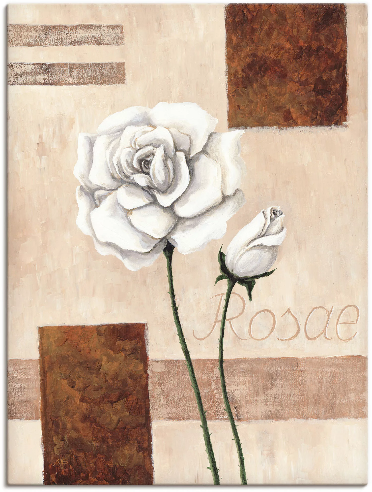 Artland Leinwandbild "Rosae - Rosen", Blumenbilder, (1 St.) günstig online kaufen
