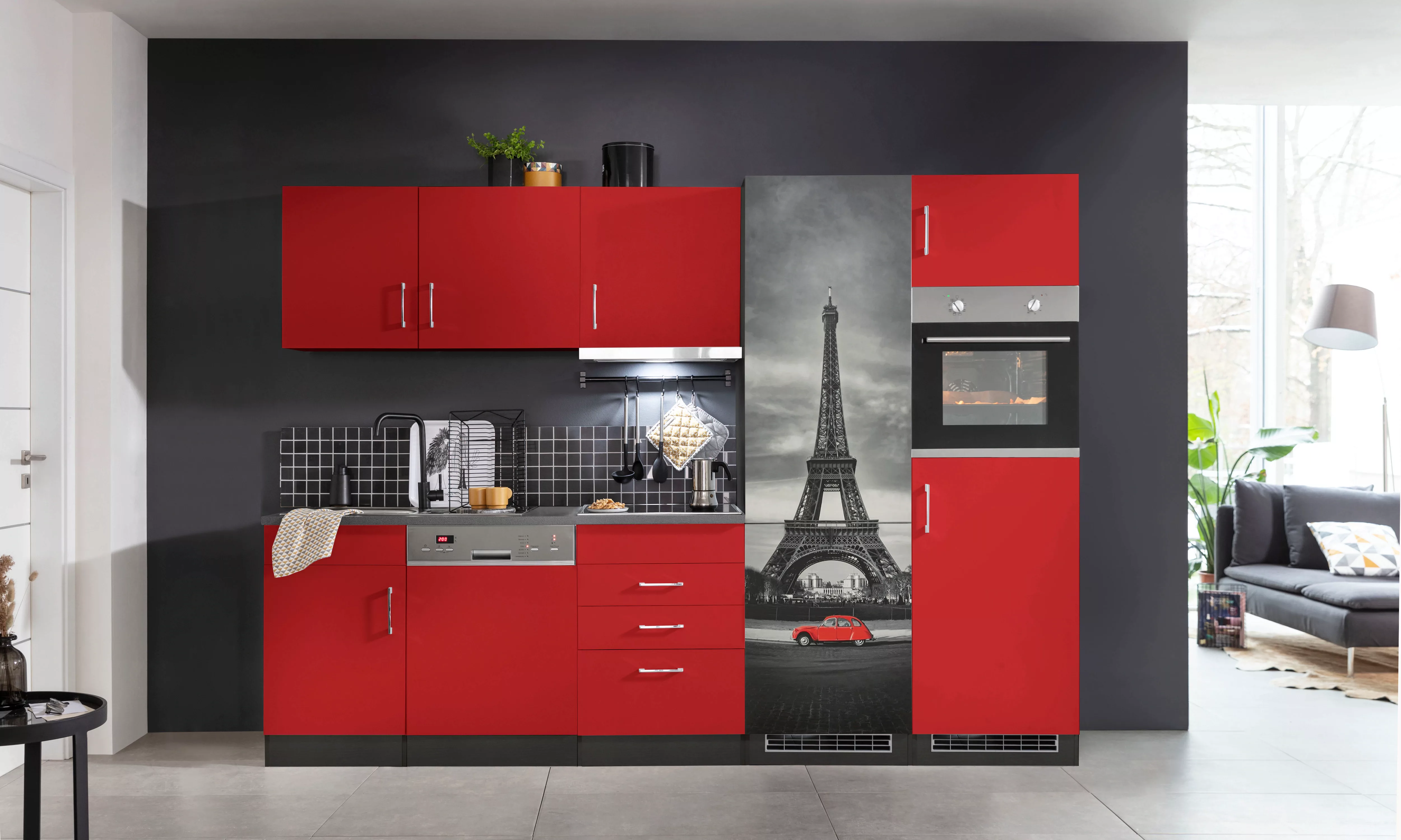 HELD MÖBEL Küchenzeile "Paris", mit E-Geräten, Breite 290 cm günstig online kaufen