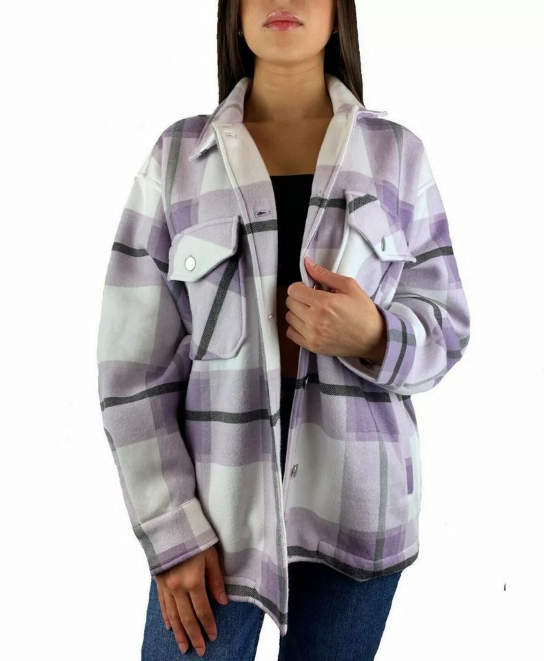 Worldclassca Flanellhemd Worldclassca Oversized Karo Hemd Hemdjacke Kariert günstig online kaufen