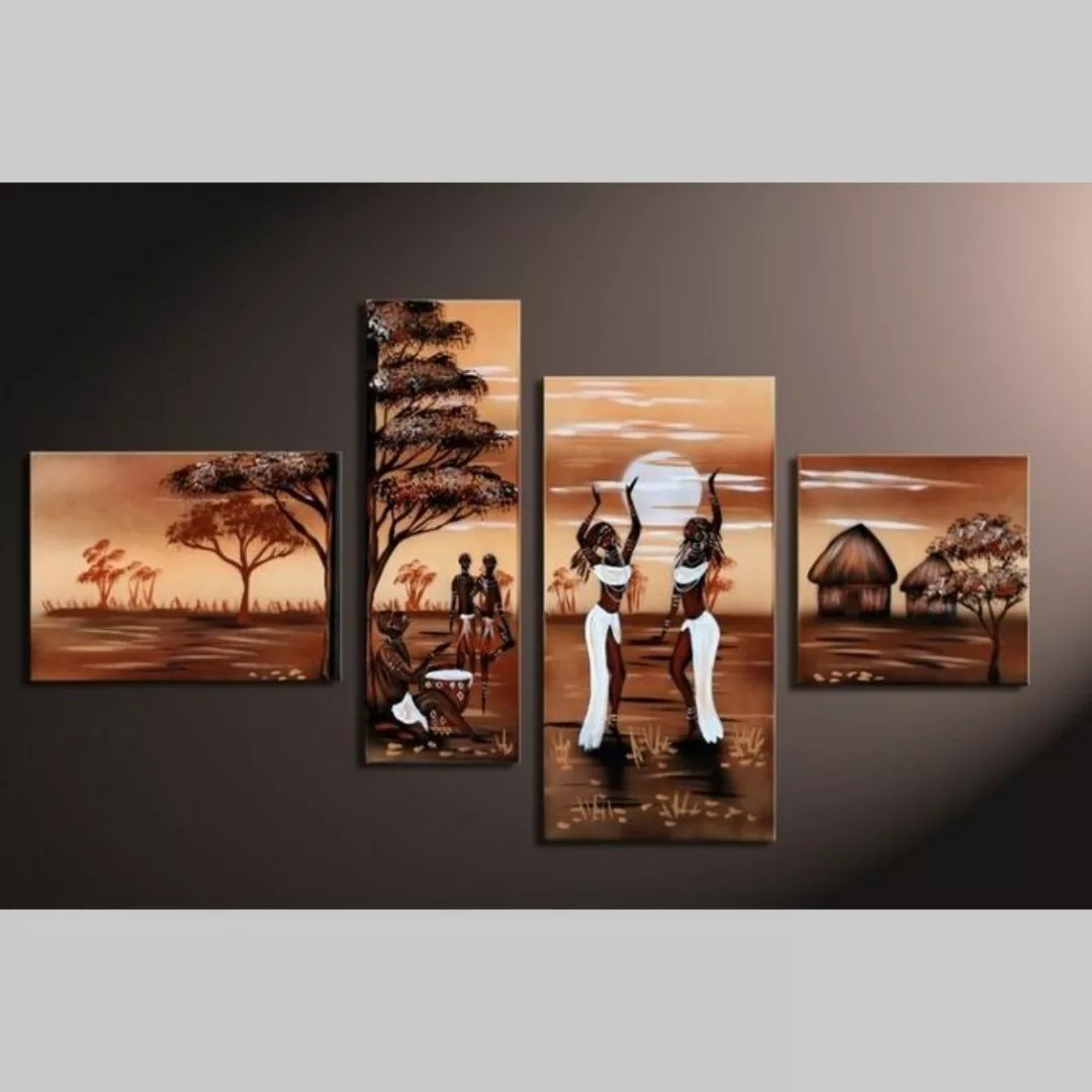 4 Leinwandbilder AFRIKA Frau (2) 120 x 70cm Handgemalt günstig online kaufen