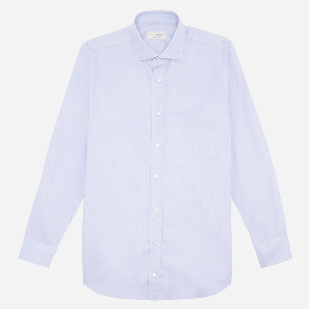 Hemd  einfarbig  hellblau 100% reine baumwolle scheindreherbindung doppelt günstig online kaufen