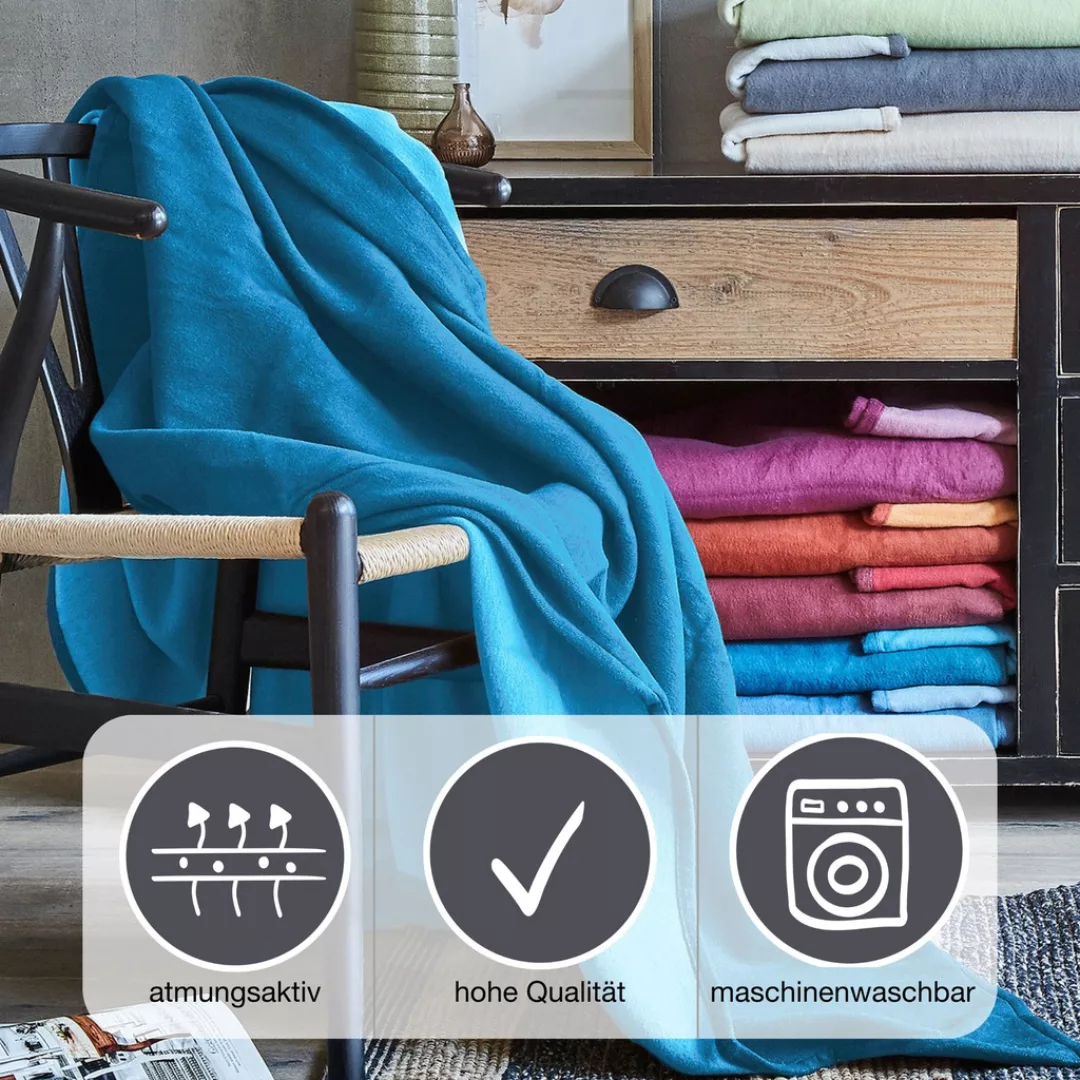 IBENA Wohndecke »Cotton Pur«, in trendigen Farben günstig online kaufen