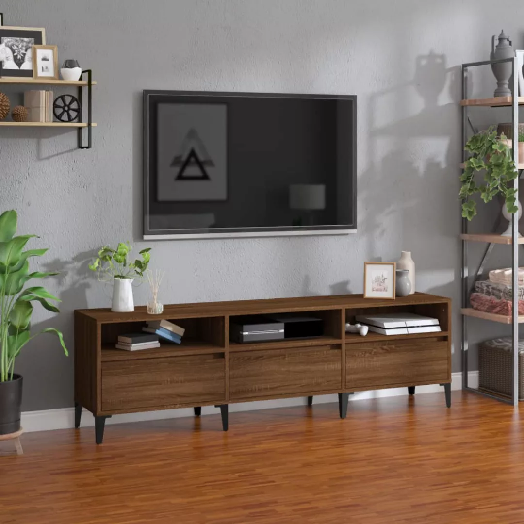 Vidaxl Tv-schrank Braun Eichen-optik 150x30x44,5 Cm Holzwerkstoff günstig online kaufen