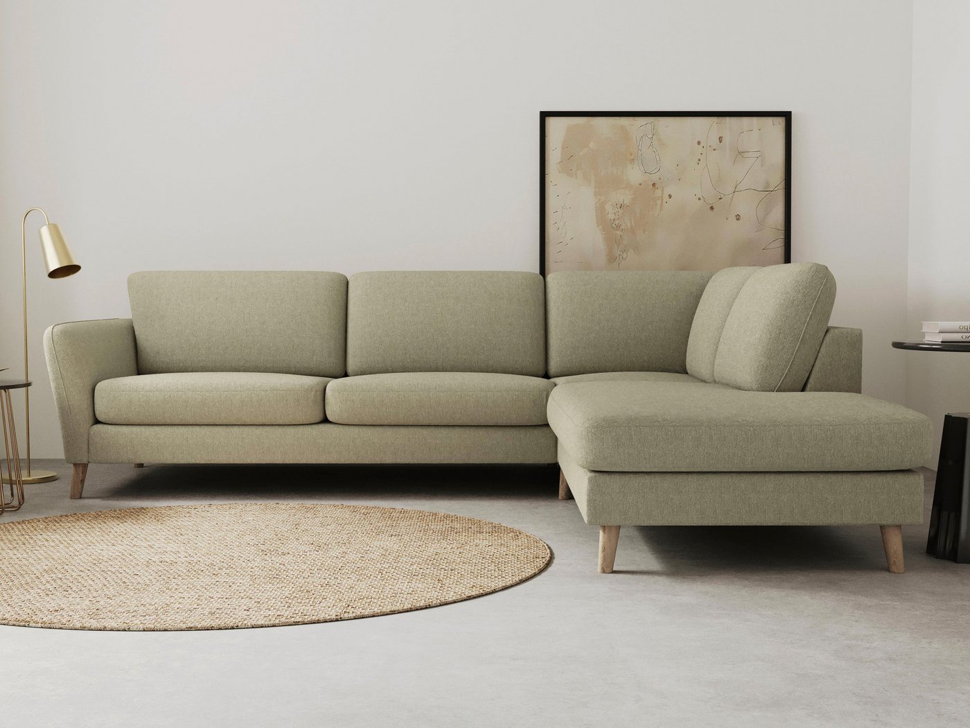 Home affaire Ecksofa MARSEILLE 278/202 cm, L-Form, Ottom. rechts/links, mit günstig online kaufen