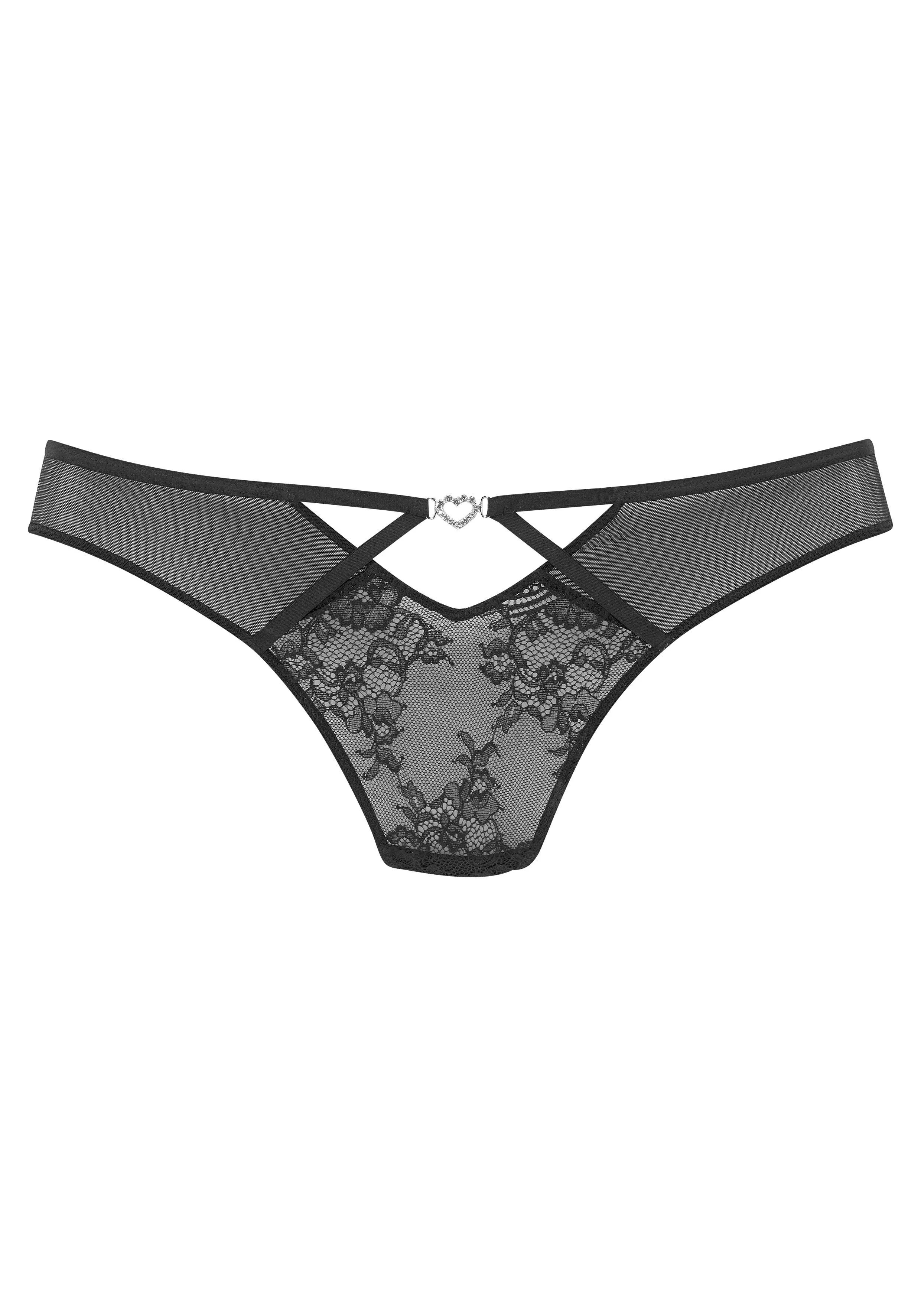 petite fleur gold String, mit sexy Glitzerkettendetail hinten, sexy Dessous günstig online kaufen