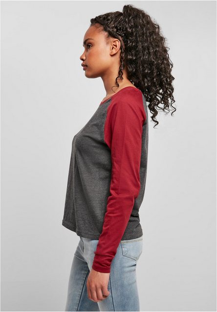 URBAN CLASSICS T-Shirt TB4539 - Ladies Contrast Raglan Longsleeve charcoal/ günstig online kaufen