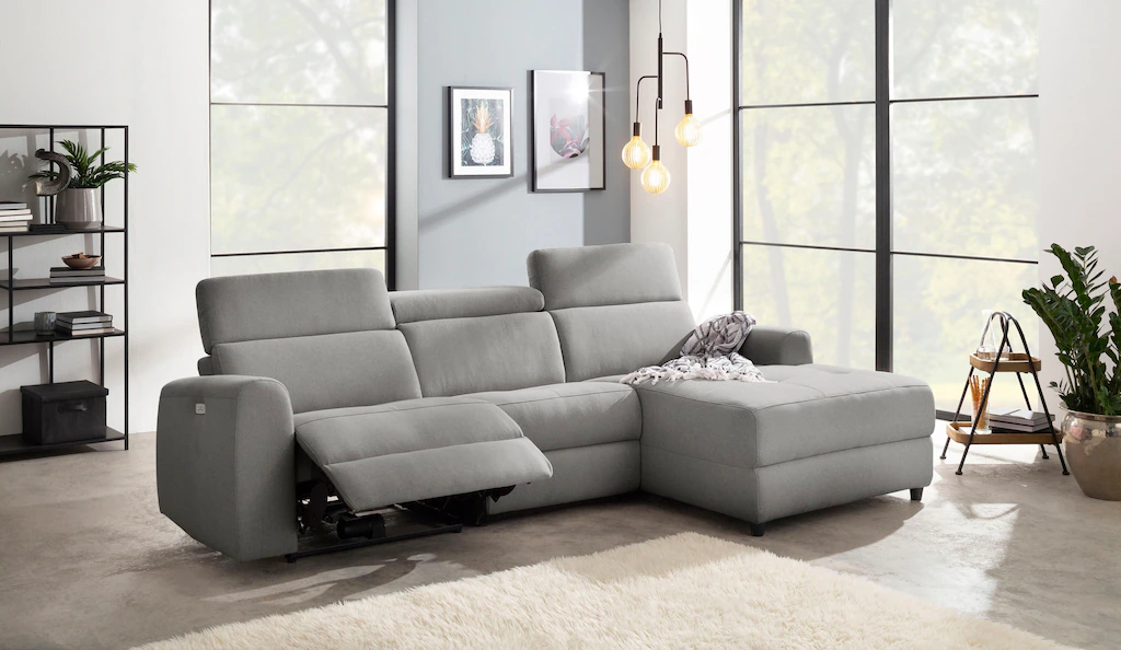 Home affaire Ecksofa "Sentrano, L-Form,", 275 cm, man. o. elektr. Relaxfunk günstig online kaufen