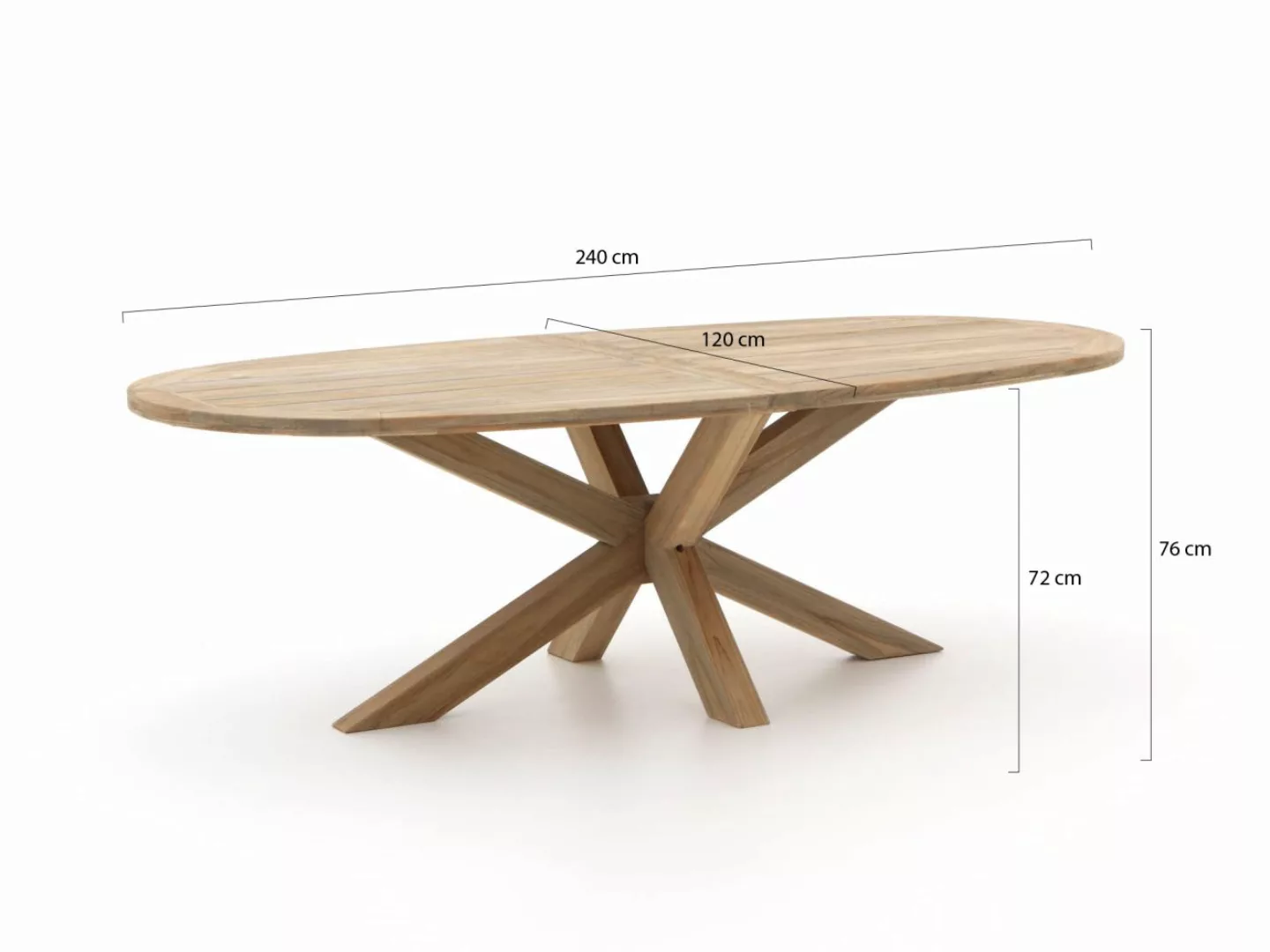 ROUGH-Y Ellips Gartentisch 240x120 cm günstig online kaufen