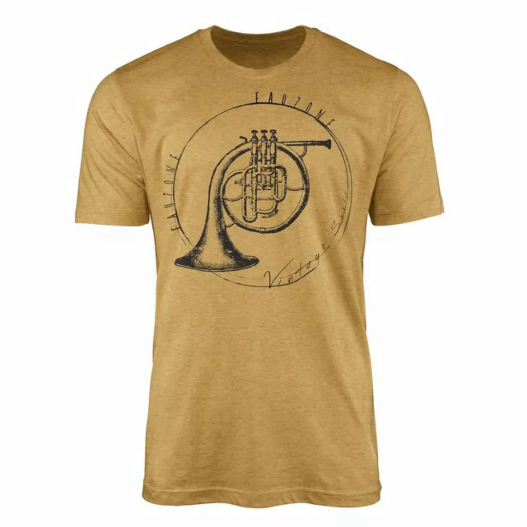 Sinus Art T-Shirt Vintage Herren T-Shirt Waldhorn günstig online kaufen