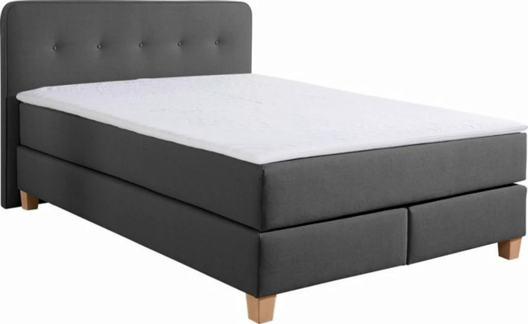 Home affaire Boxspringbett "Fargo", in Überlänge 220 cm, mit Topper, 3 Ausf günstig online kaufen