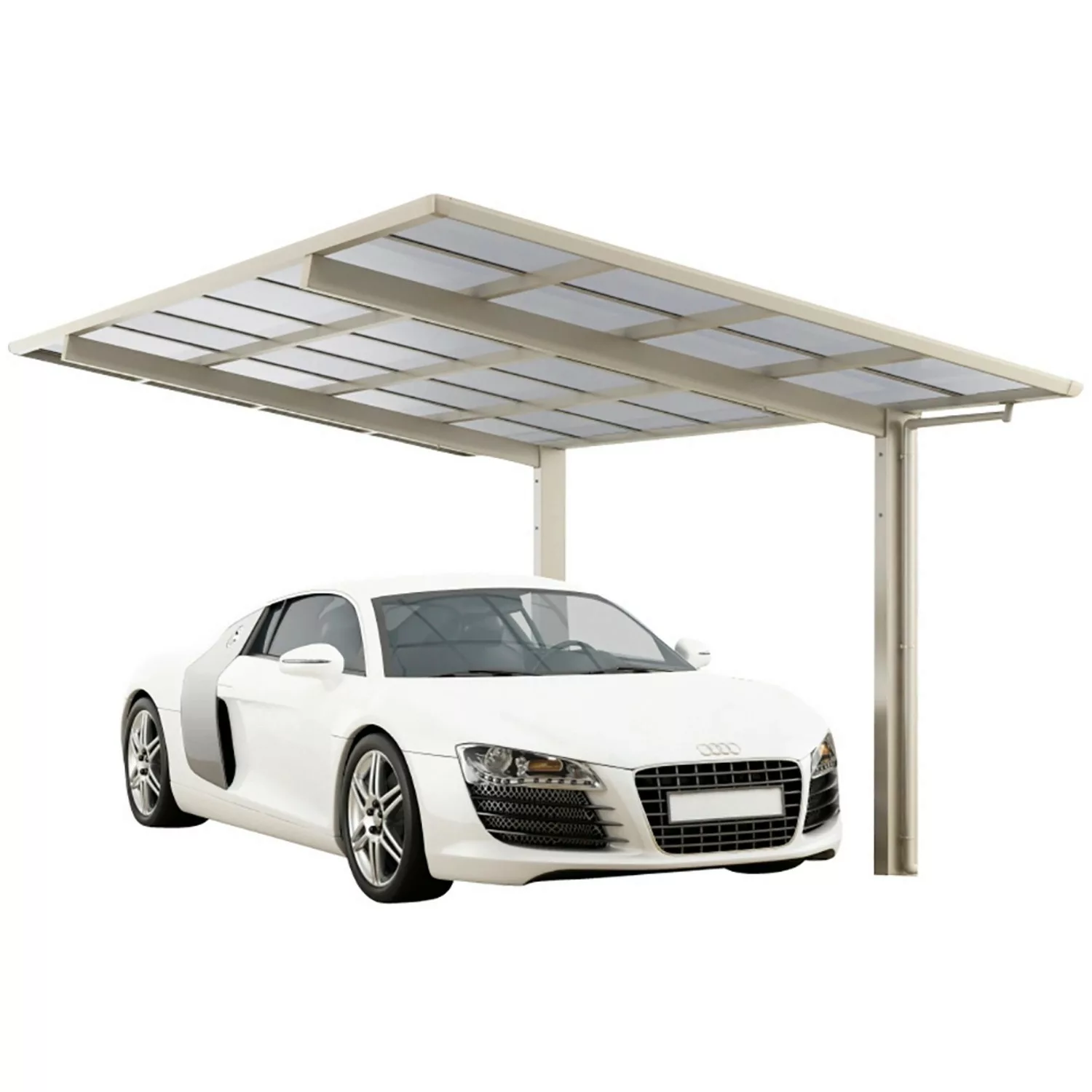 Ximax Alu Carport Linea Typ 60 Edelstahl-Look XS 243 x 495 cm Sonderfertigu günstig online kaufen