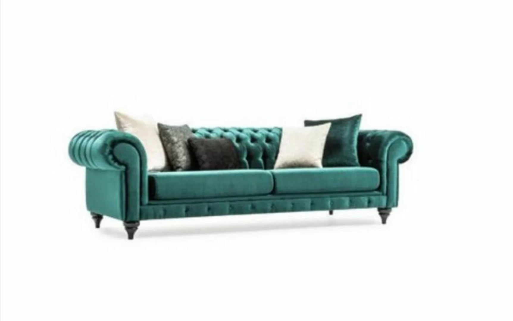 JVmoebel 3-Sitzer Chesterfield Dreisitzer Möbel Sofa Luxus Couchen Grün 3 S günstig online kaufen