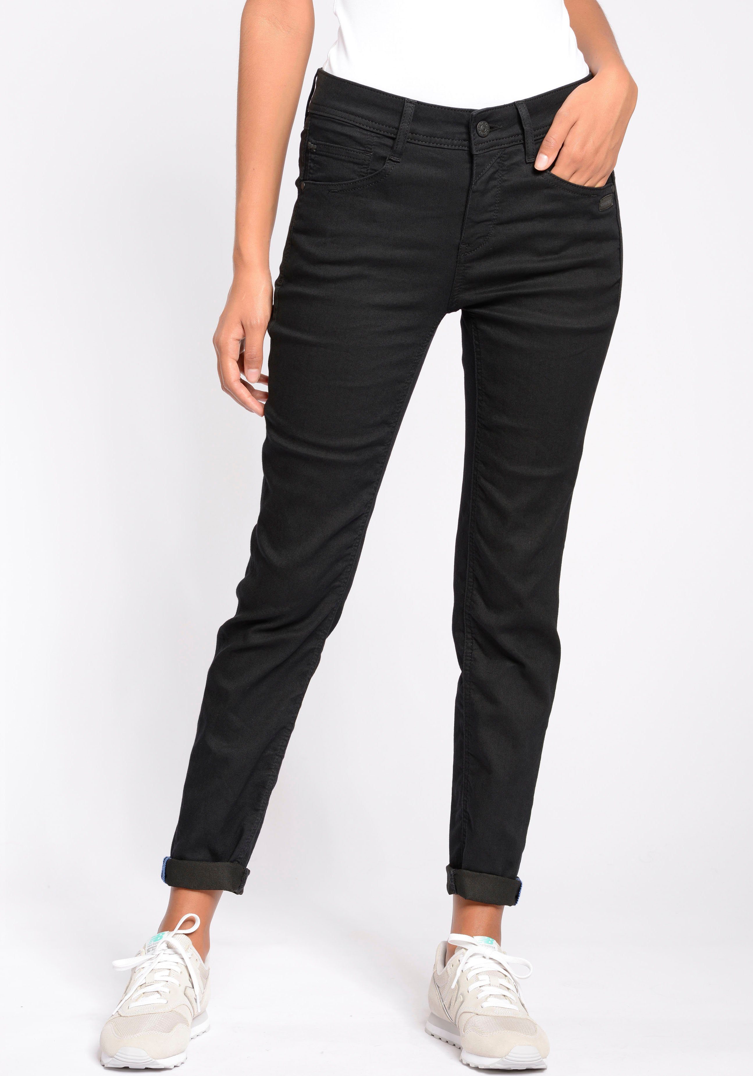 GANG 5-Pocket-Jeans "94AMELIE", aus Sweatdenim mit schrägen tief sitzenden günstig online kaufen