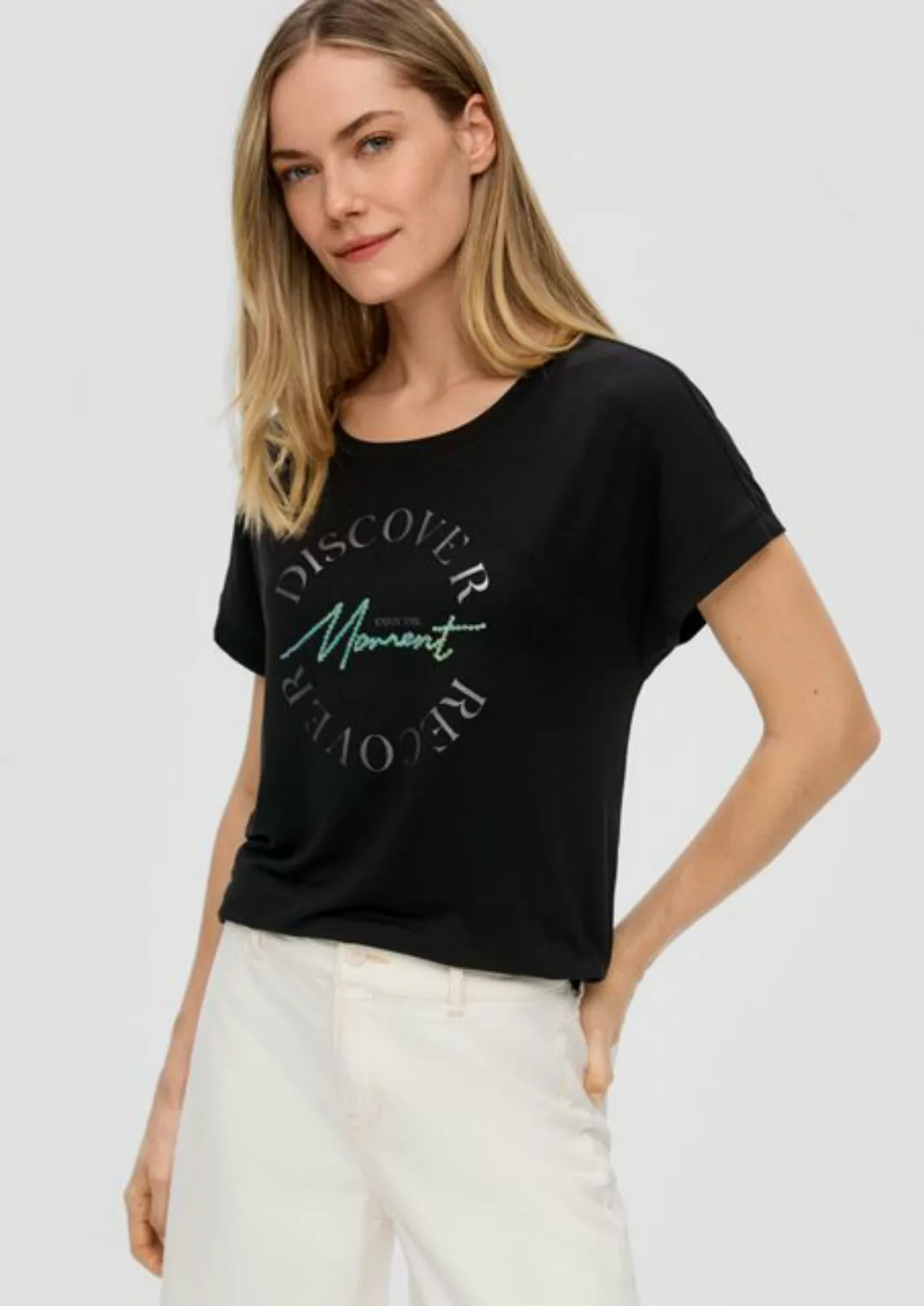 s.Oliver Shirttop T-Shirt mit Pailletten Pailletten günstig online kaufen