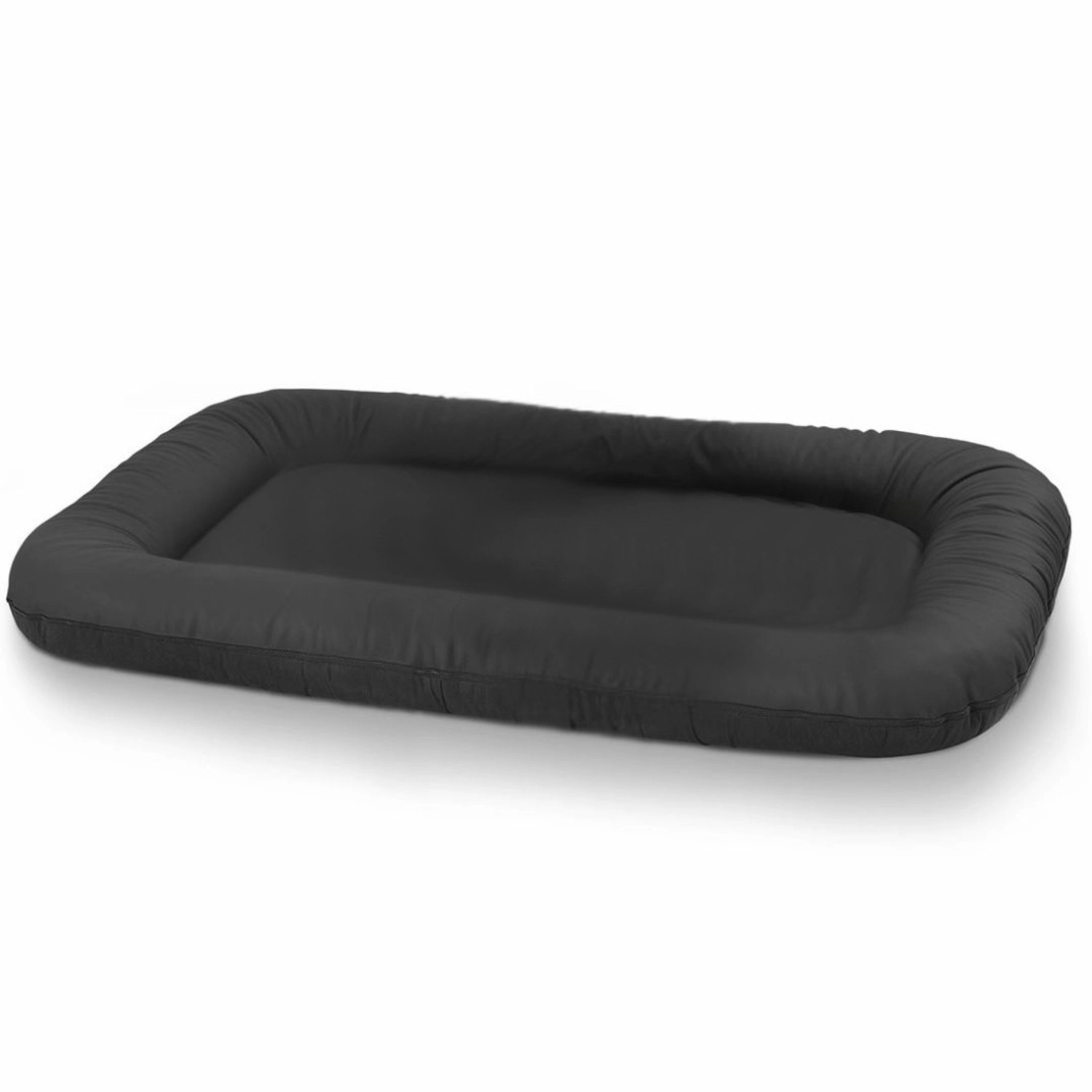 Knuffelwuff Hundebett Jerry Kunstleder XL 92 x 75 Schwarz günstig online kaufen