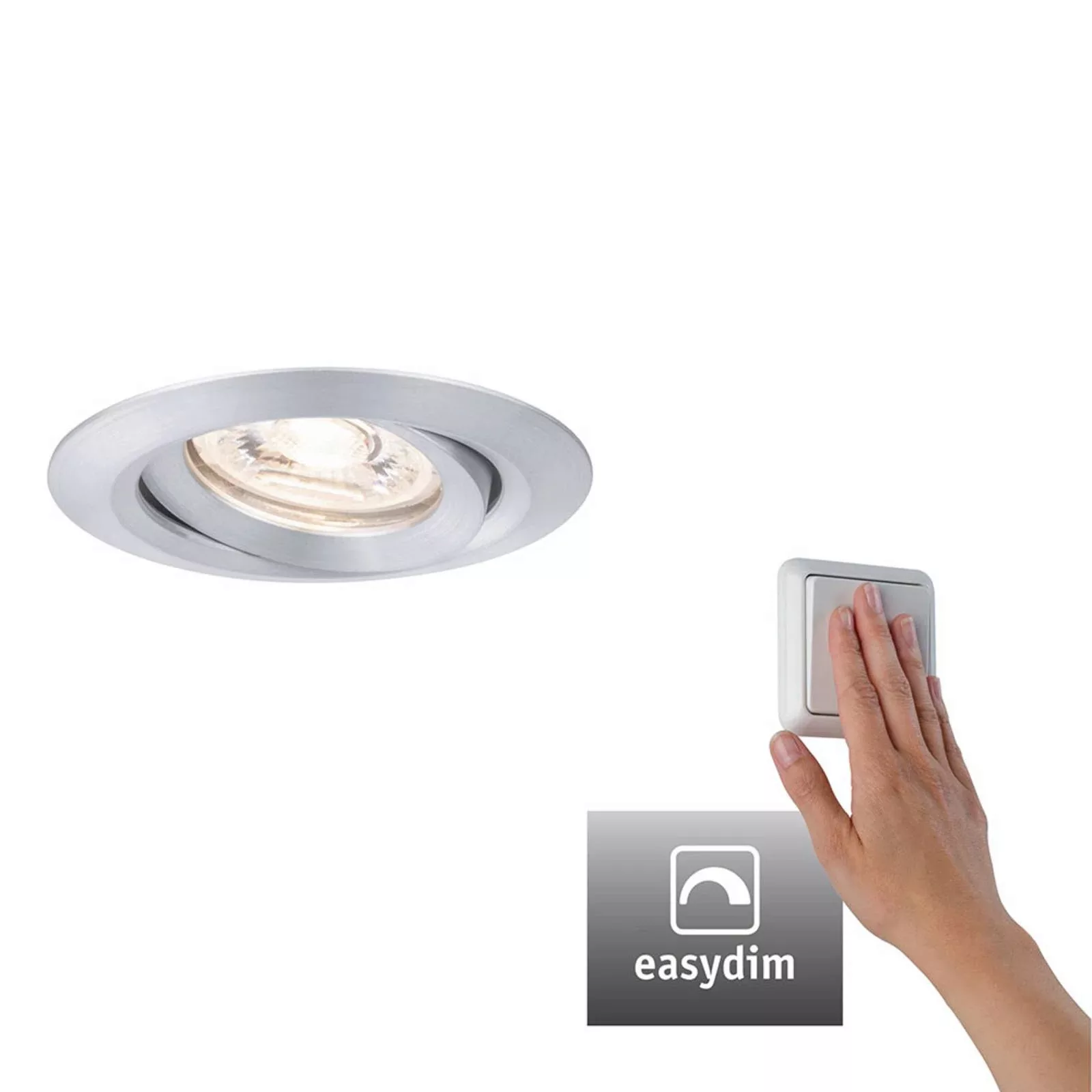 Paulmann Nova mini Plus Einbauspot easydim alu günstig online kaufen