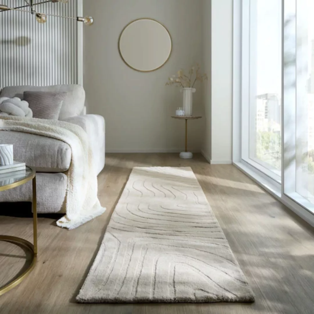 FLAIR RUGS Wollteppich »Mesmerise«, rechteckig, 14 mm Höhe, Wollteppich mit günstig online kaufen