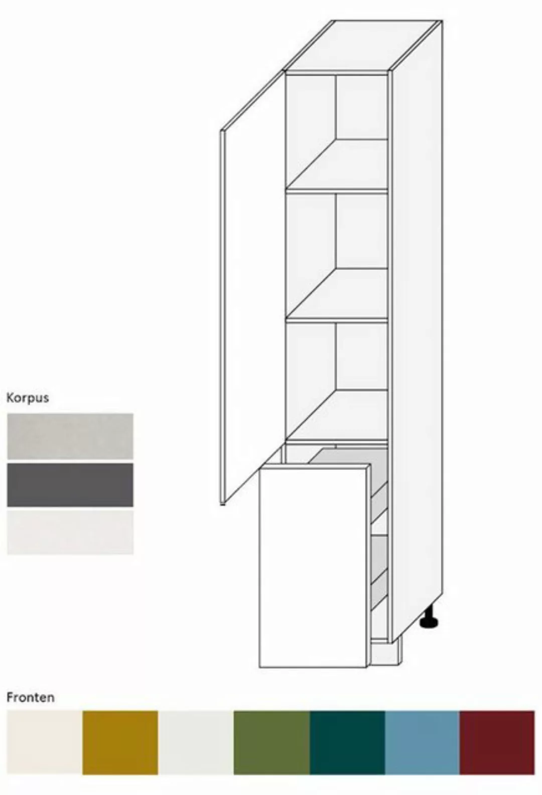 Feldmann-Wohnen Hochschrank Rimini (Rimini, 1-St) 40cm Front- & Korpusfarbe günstig online kaufen