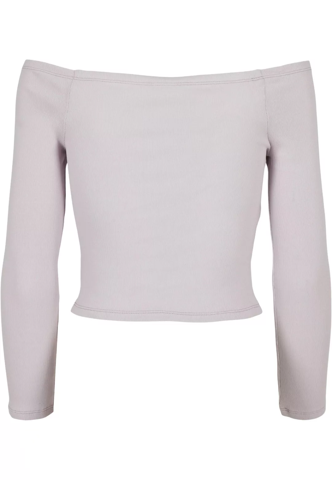 URBAN CLASSICS Langarmshirt "Urban Classics Damen Ladies Off Shoulder Rib L günstig online kaufen