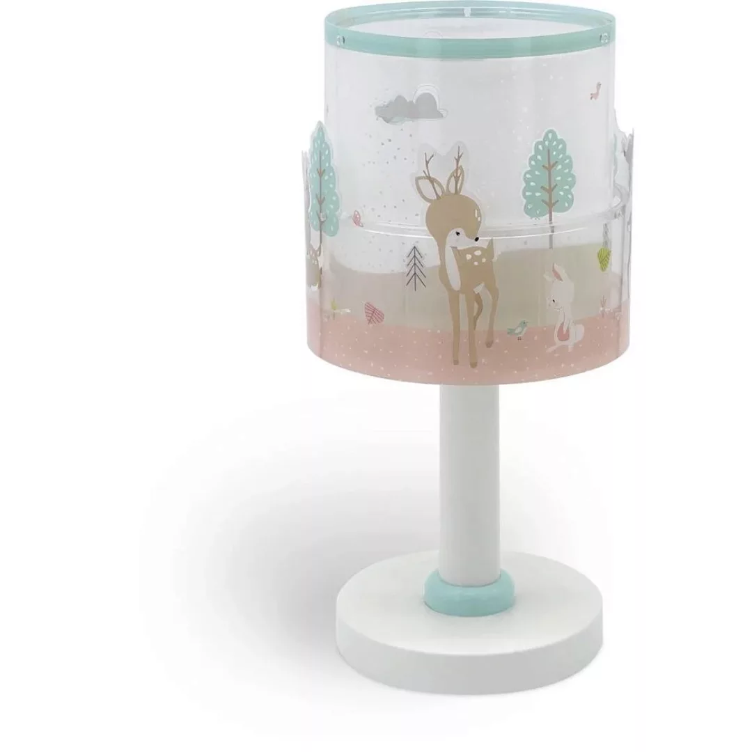 Tischleuchte Loving Deer in Weiß und Rosa E14 günstig online kaufen