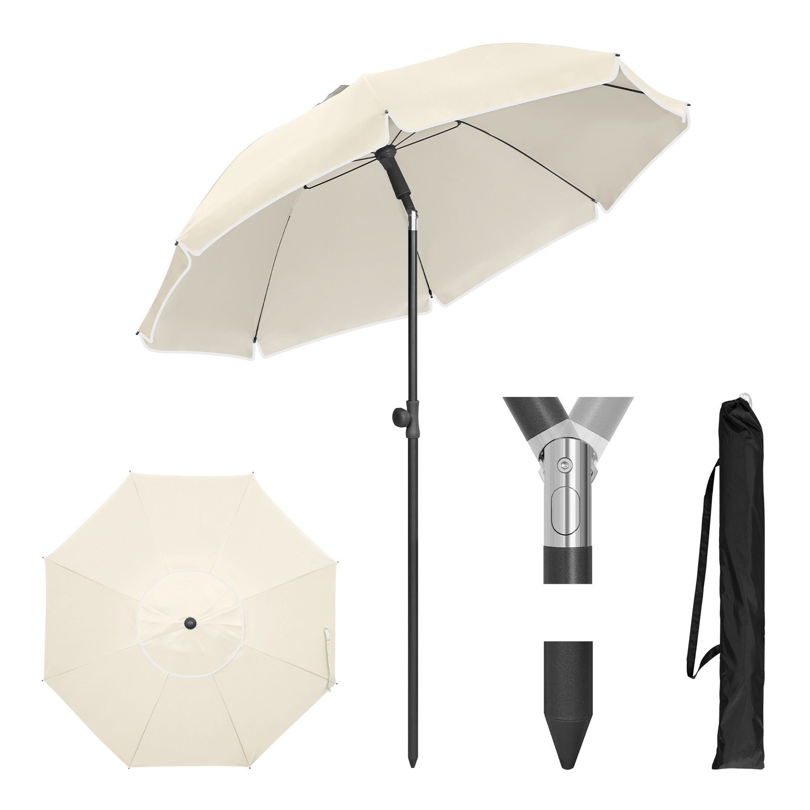 Woltu Sonnenschirm, Belüfteter Strandschirm UPF 50+, günstig online kaufen