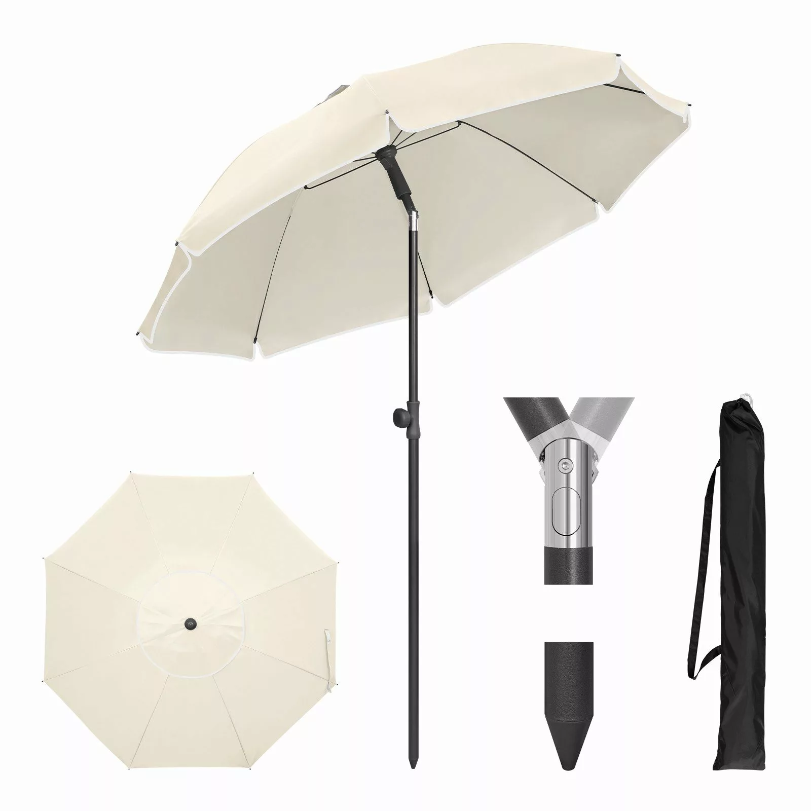 Woltu Sonnenschirm, Belüfteter Strandschirm UPF 50+, günstig online kaufen