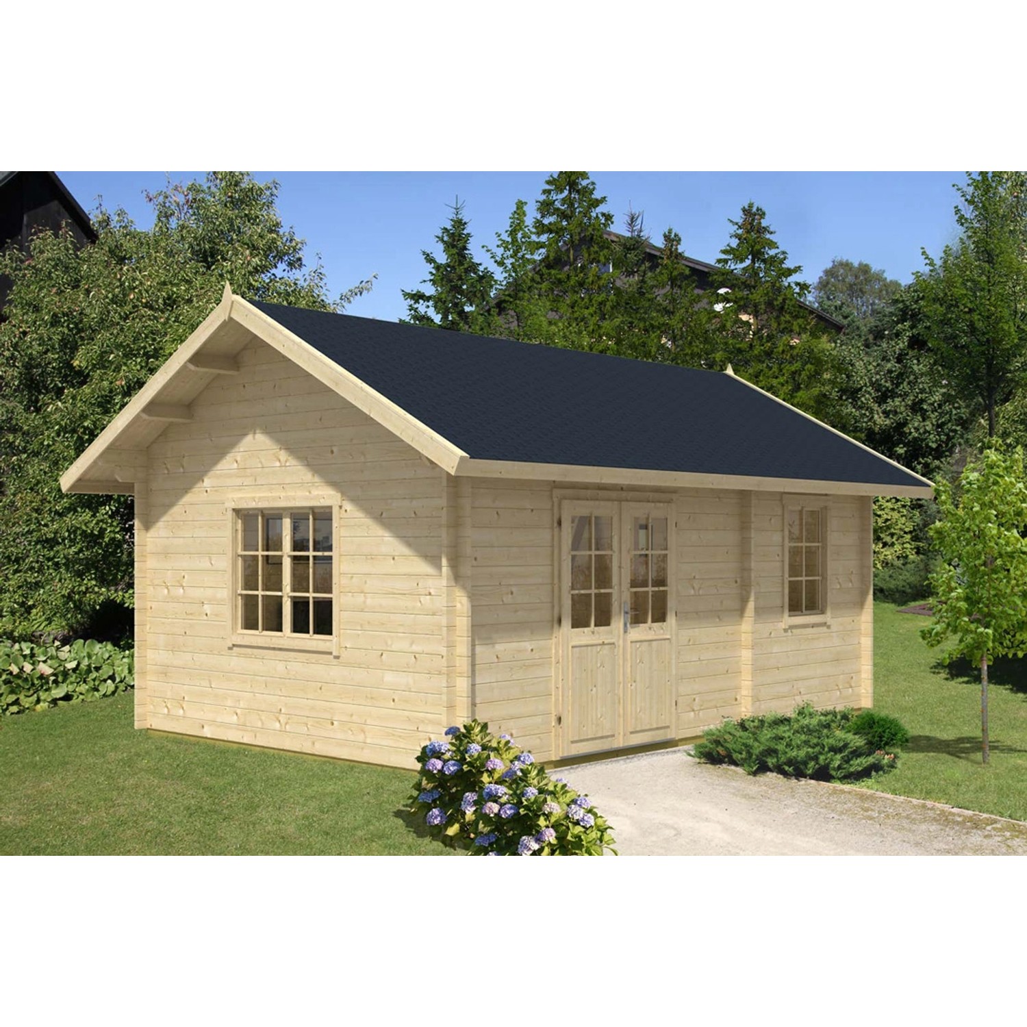 Alpholz Gartenhaus Arizona 678 cm x 490 cm Satteldach Naturbelassen günstig online kaufen