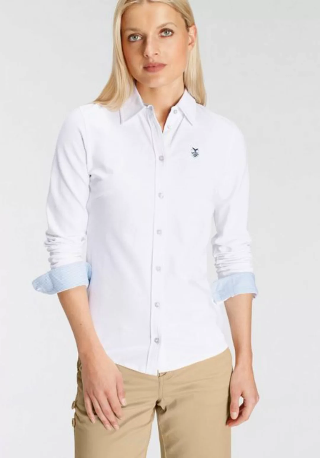 DELMAO Shirtbluse mit Polokragen und Kontrastdetails ---NEUE MARKE! günstig online kaufen