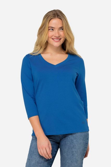 Laurasøn T-Shirt Basic-Shirt V-Ausschnitt 3/4-Arm günstig online kaufen