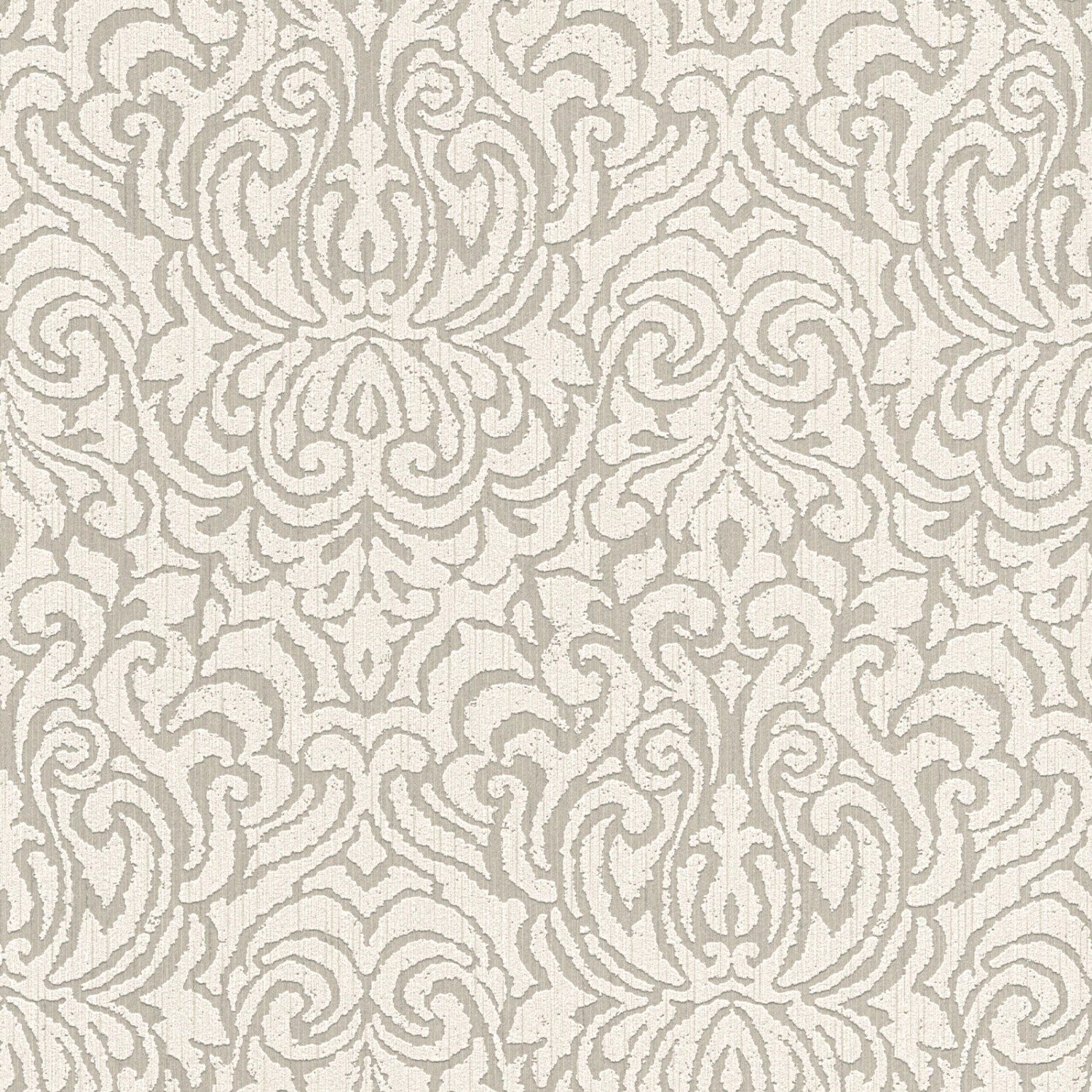 Bricoflor Creme Textiltapete mit Muster Ornament Vliestapete Hell mit Texti günstig online kaufen