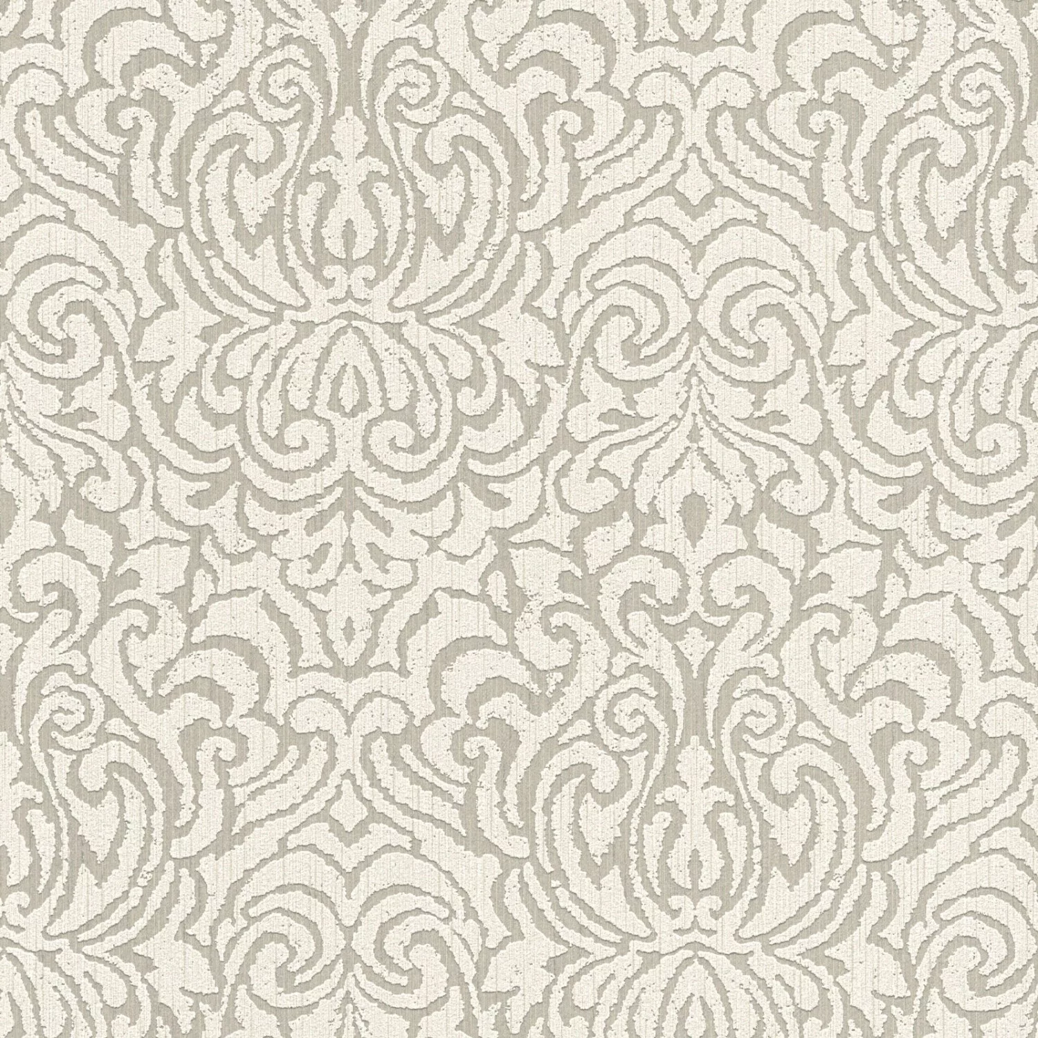 Bricoflor Vlies Textiltapete in Beige Grau Elegante Tapete mit Ornamenten f günstig online kaufen