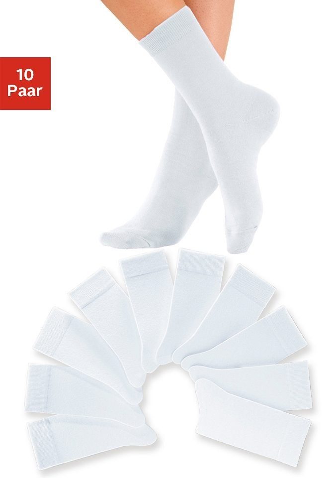 H.I.S Freizeitsocken, (Packung, 10 Paar), mit weichen Rippbündchen günstig online kaufen
