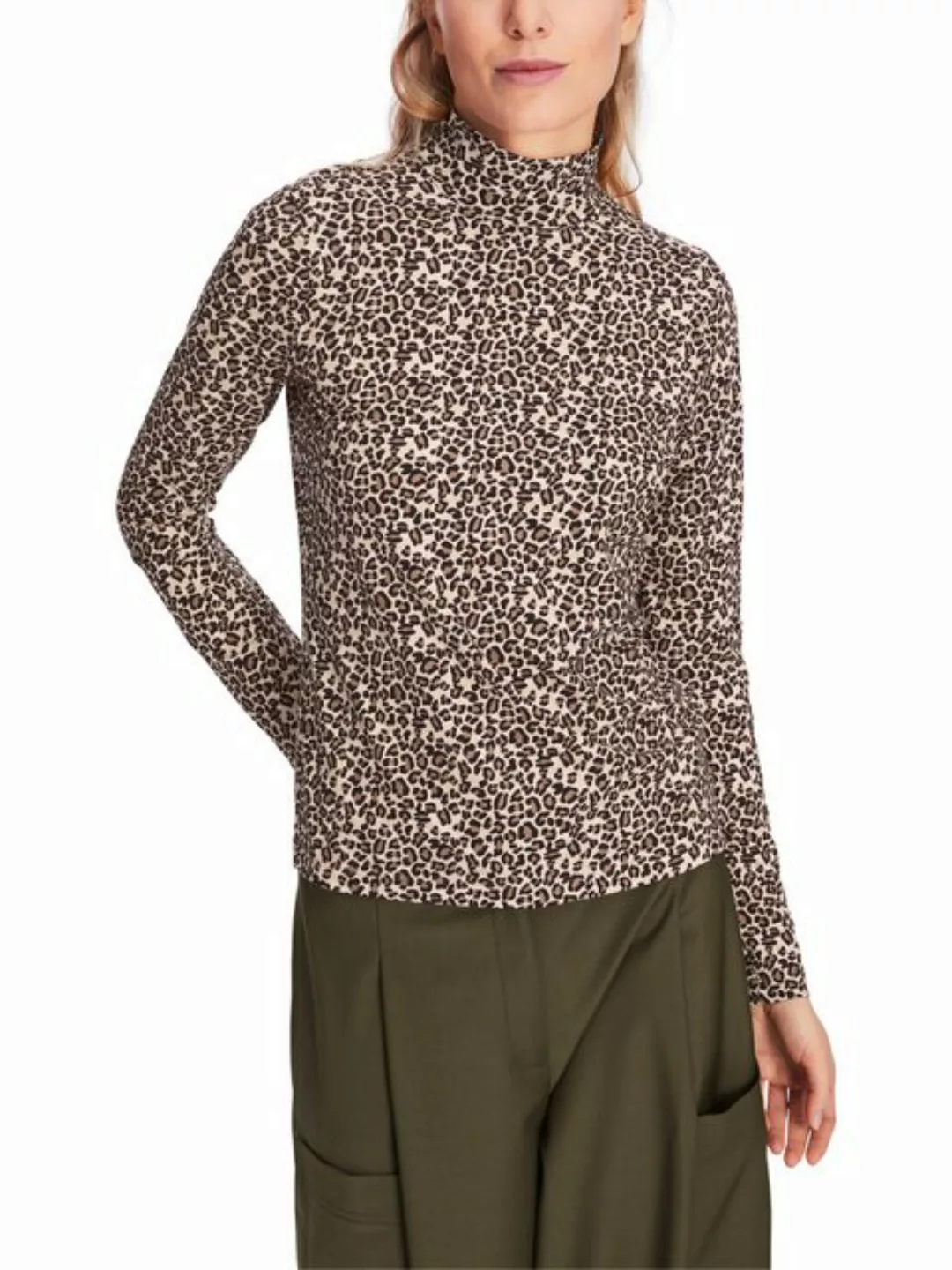 Marc Cain Langarmshirt Patch it Up Premium Damenmode mit hohem Turtle-Neck günstig online kaufen