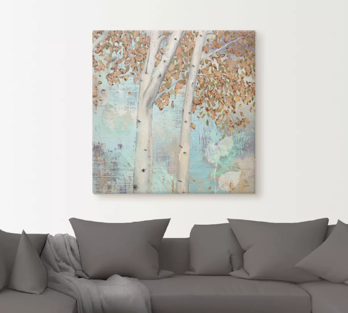 Artland Wandbild »Goldener Wald II«, Bäume, (1 St.) günstig online kaufen