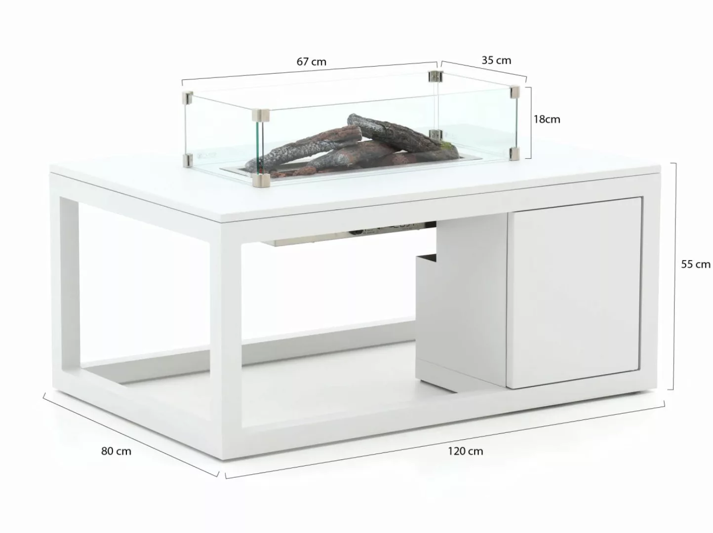 Cosiraw Lounge Feuertisch 120x80x55 cm günstig online kaufen
