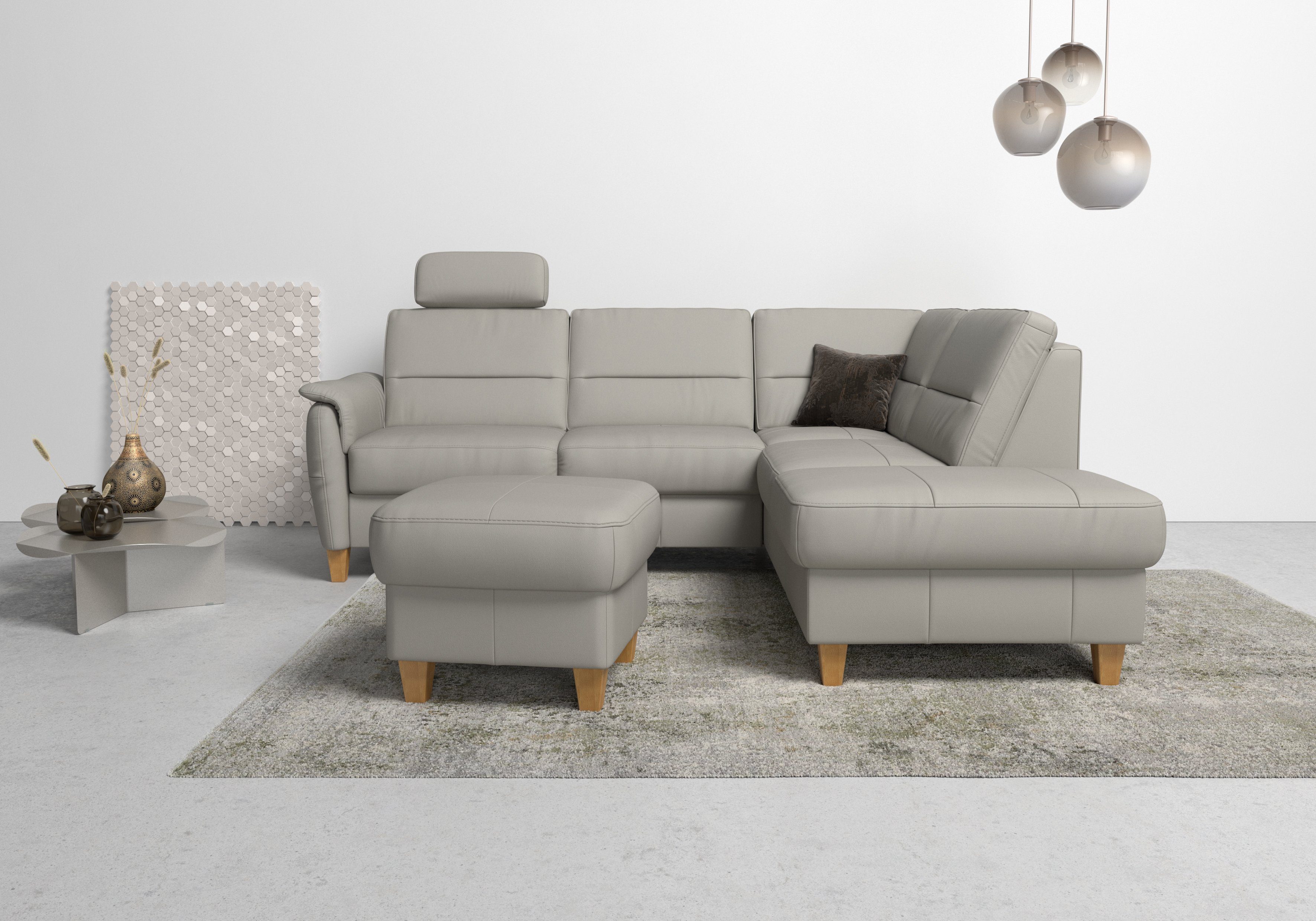Home affaire Ecksofa "Palmera L-Form", Federkern, wahlweise mit Bettfunktio günstig online kaufen