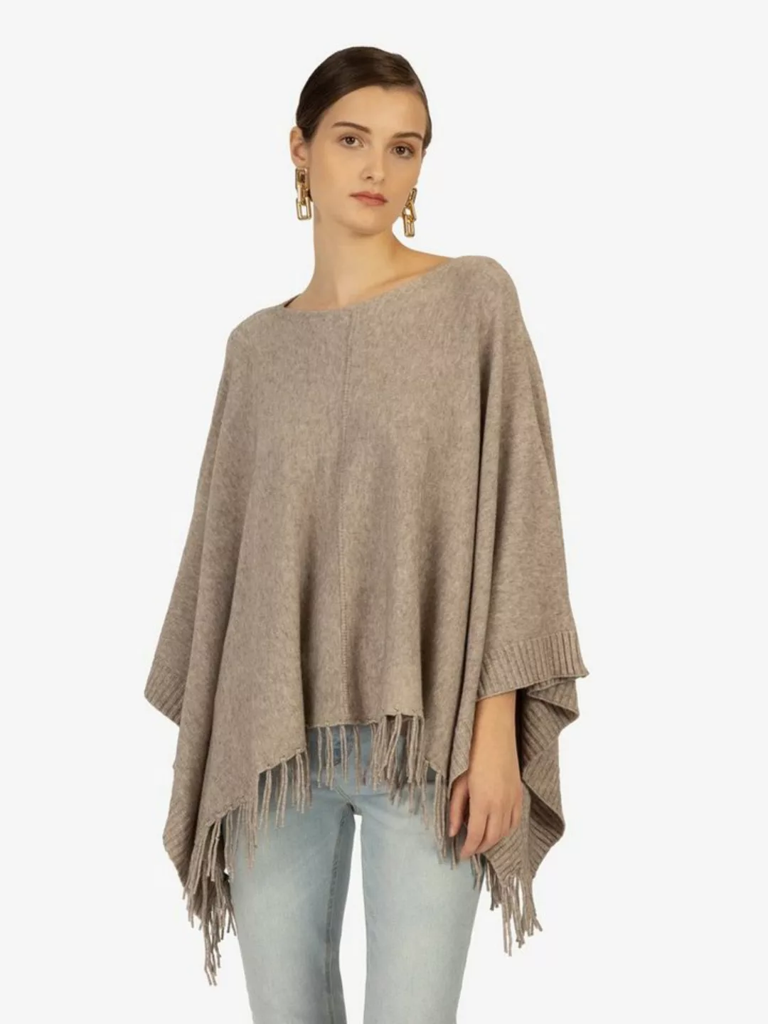 Kraimod Poncho mit Eye catching und Allover-Design günstig online kaufen