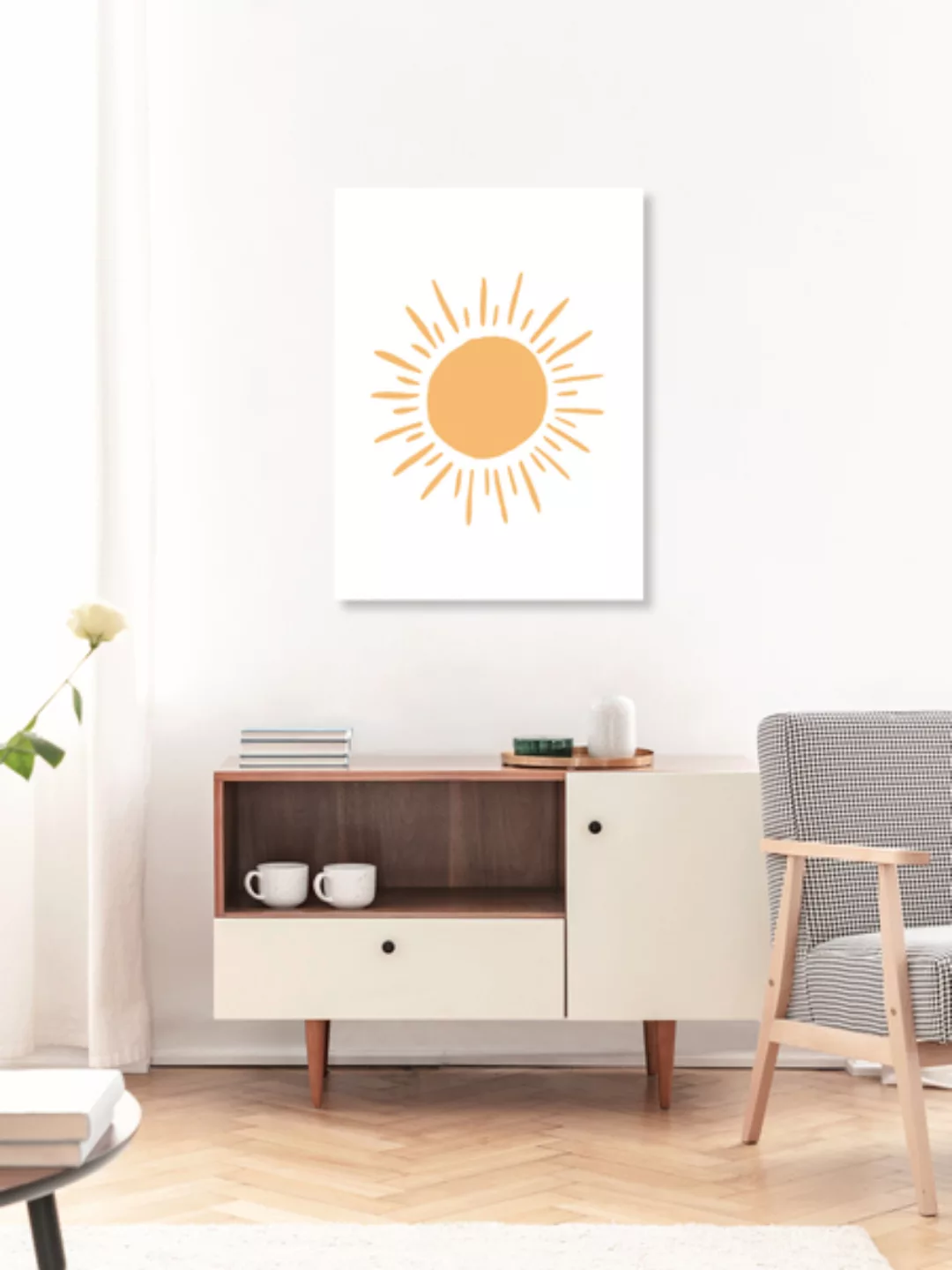 Poster / Leinwandbild - Kinderzimmer Sonne günstig online kaufen