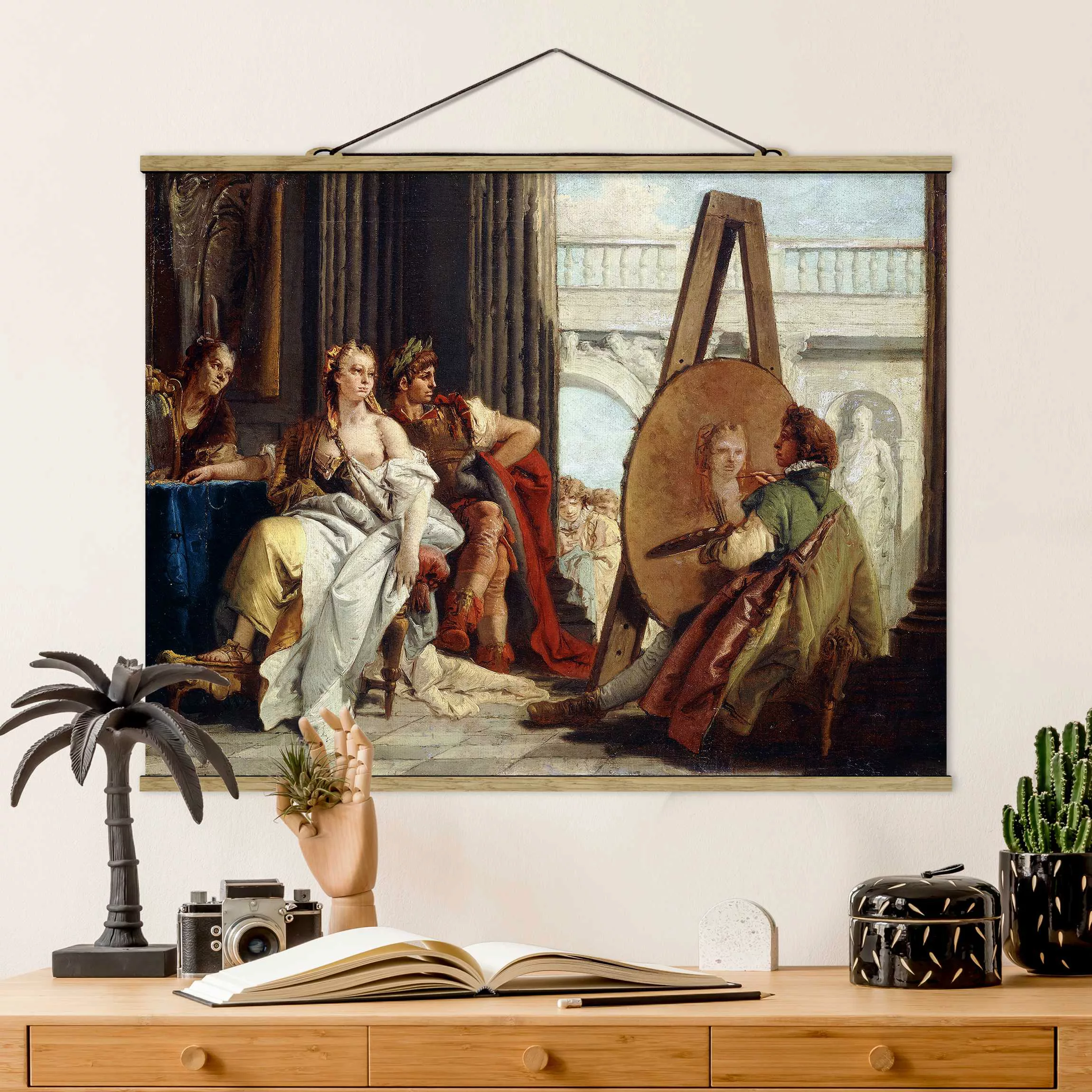Stoffbild Kunstdruck mit Posterleisten - Querformat Giovanni Battista Tiepo günstig online kaufen
