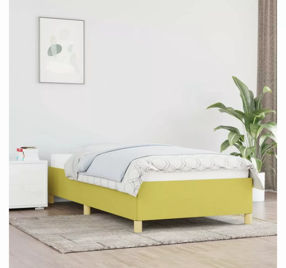 vidaXL Bett, Bettgestell Grün 80x200 cm Stoff günstig online kaufen