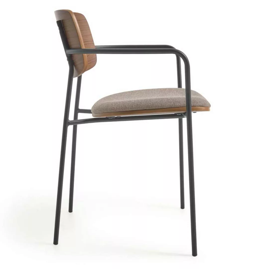 Armlehner Esstisch Stühle im Retrostil Gestell aus Metall (4er Set) günstig online kaufen