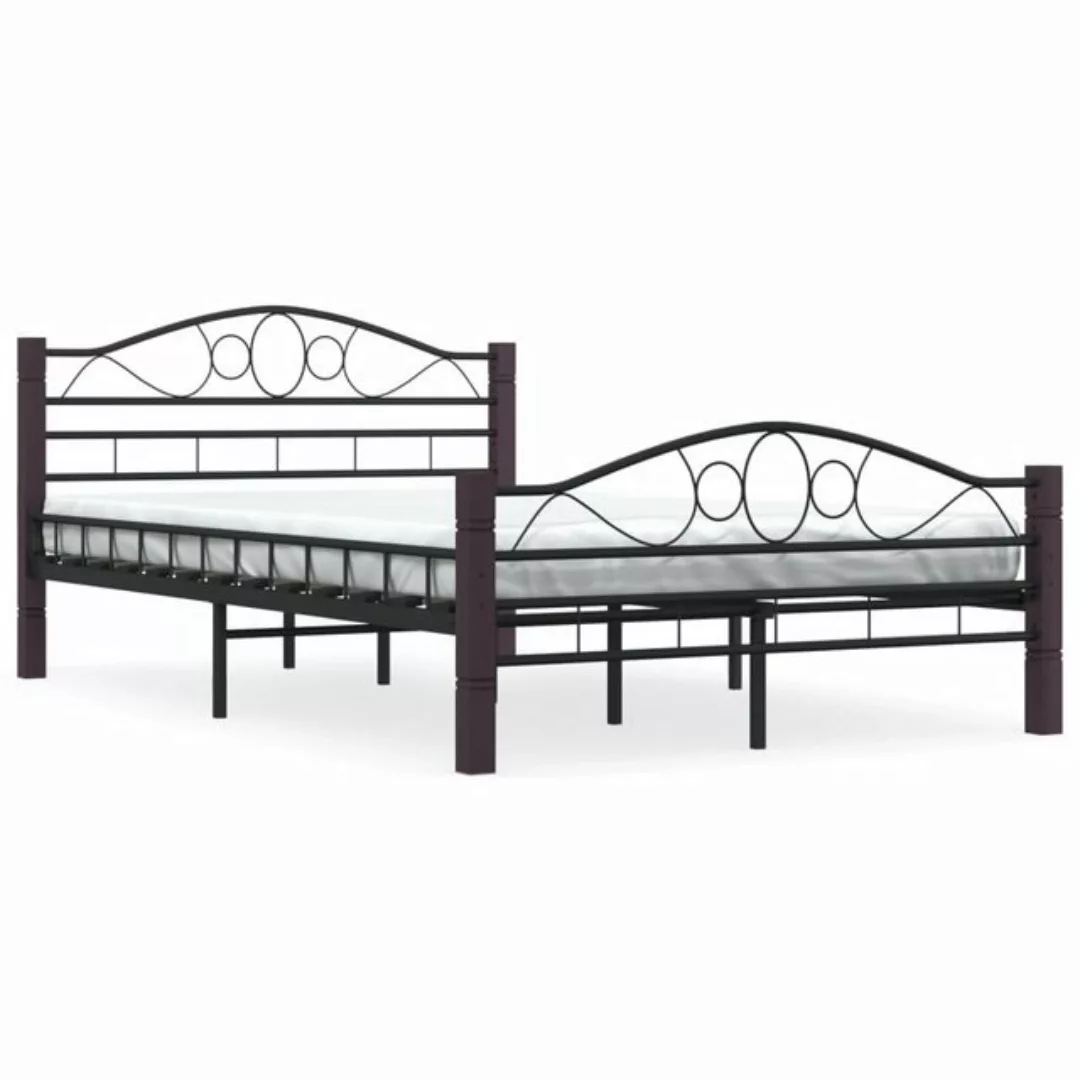 furnicato Bett Bettgestell Schwarz Metall 120x200 cm günstig online kaufen