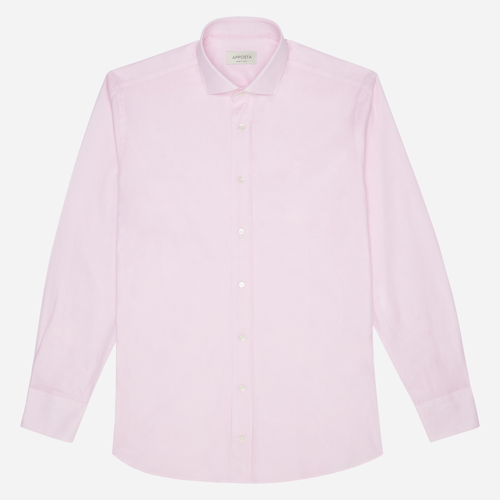 Hemd  einfarbig  rosa 100% reine baumwolle scheindreherbindung, kragenform günstig online kaufen
