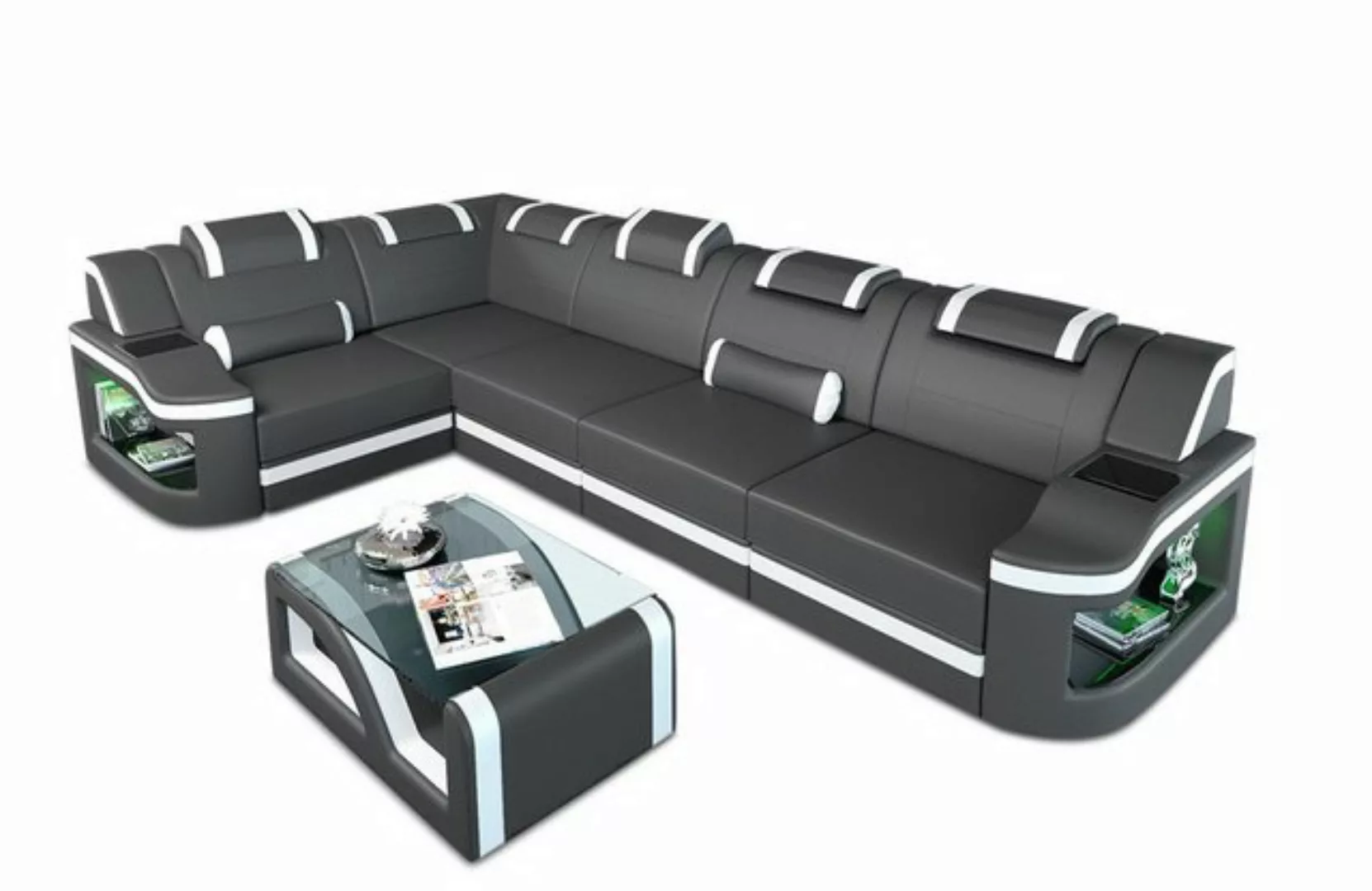 Sofa Dreams Ecksofa Ledersofa Padua L Form Ledercouch Leder Sofa, Couch, mi günstig online kaufen