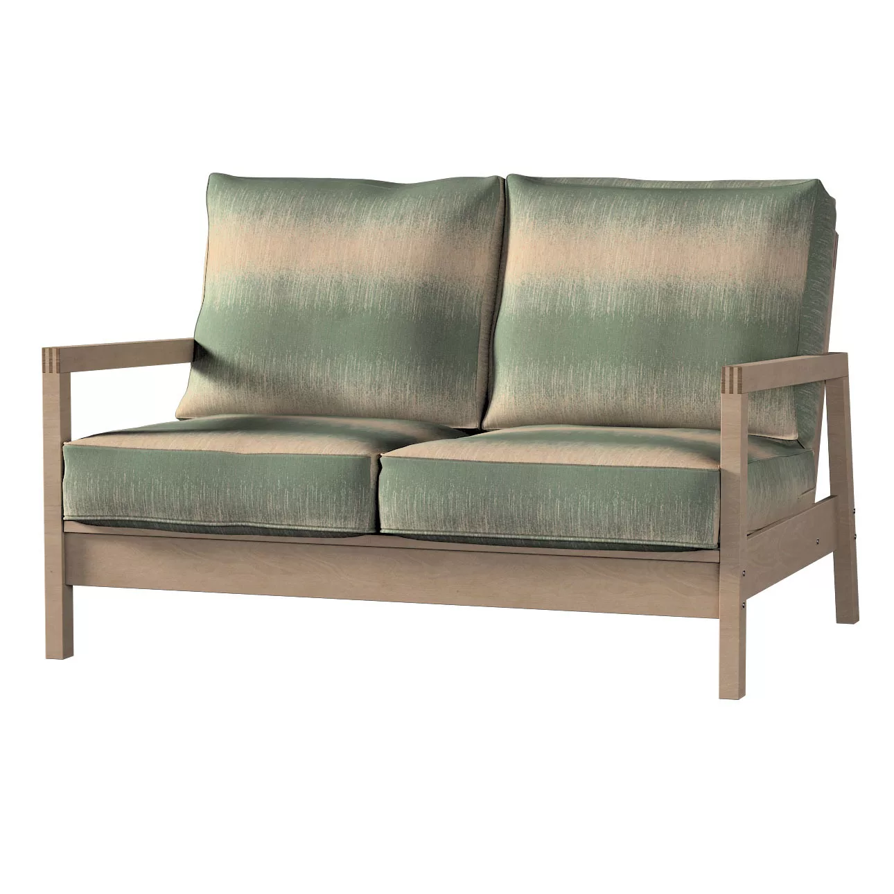 Bezug für Lillberg 2-Sitzer Sofa, grün-beige, Sofahusse, Lillberg 2-Sitzer, günstig online kaufen